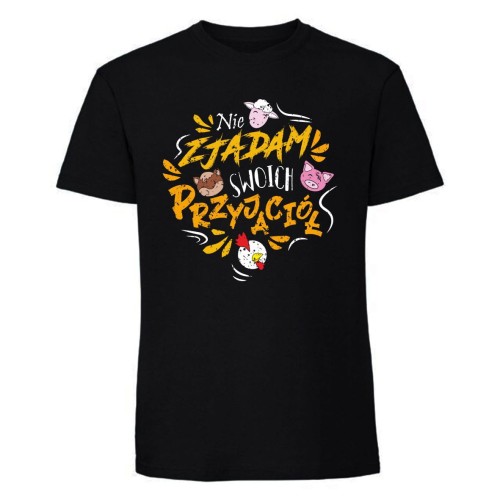 Nie zjadam swoich Przyjaciół - koszulka męska czarna.jpg