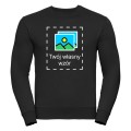 Bluza unisex bez kaptura czarna z własnym nadrukiem.jpg