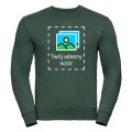 Zielona bluza unisex bez kaptura z własnym nadrukiem.jpg