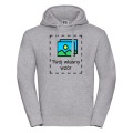 Szara Bluza unisex z kapturem z własnym nadrukiem.jpg
