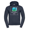Granatowa Bluza unisex z kapturem z własnym nadrukiem.jpg