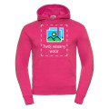 Rożowa Bluza unisex z kapturem z własnym nadrukiem.jpg