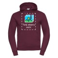 Burgundowa Bluza unisex z kapturem z własnym nadrukiem.jpg