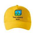 żółta czapka 5-panelowa personalizowana.jpg