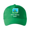 zielona czapka 5-panelowa personalizowana.jpg