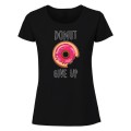 donut give up - koszulka damska czarna.jpg