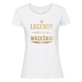 legendy rodzą się we wrześniu - koszulka damska biała.jpg