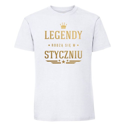 legendy rodzą się w styczniu - koszulka męska biała.jpg