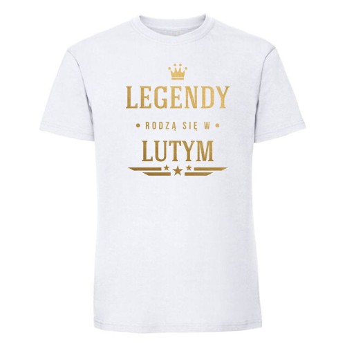 legendy rodzą się w lutym - koszulka męska biała.jpg