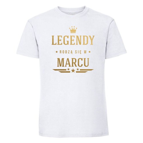 legendy rodzą się w marcu - koszulka męska biała.jpg