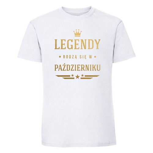 legendy rodzą się w październiku - koszulka męska biała.jpg