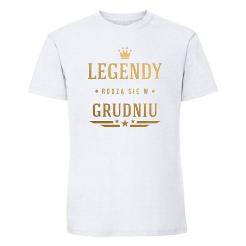 legendy rodzą się w grudniu - koszulka męska biała.jpg