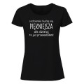 codziennie budzę się piękniejsza - koszulka damska czarna.jpg