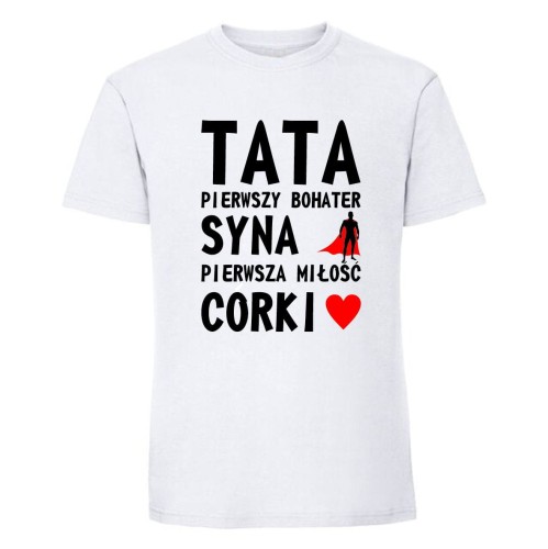tata bohater syna miłość córki - koszulka męska biała.jpg
